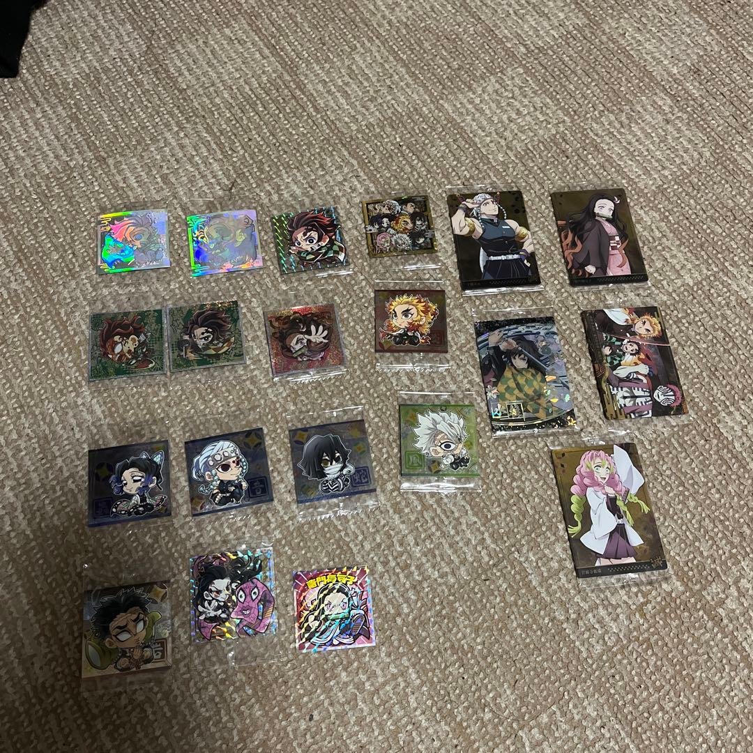 鬼滅の刃ウエハースシール14枚ビックリマンシール1枚カード枚まとめ売り追加3枚